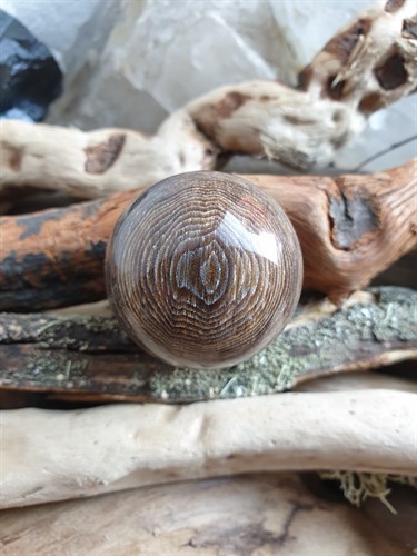 Массажный шар из окаменелого дерева шод02 - фото 5411