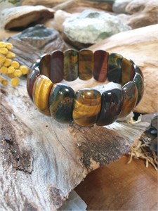 Браслет плоский из тигрового глаза брпл3