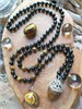 Семя намерения из тигрового глаза на бусах из обсидиана подбус198 - фото 17460