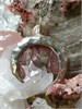 Большая Лунница с жемчужиной и клубничным кварцем блж14 - фото 19740