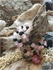 Сборный браслет из черного агата и розового и клубничного кварца бп36